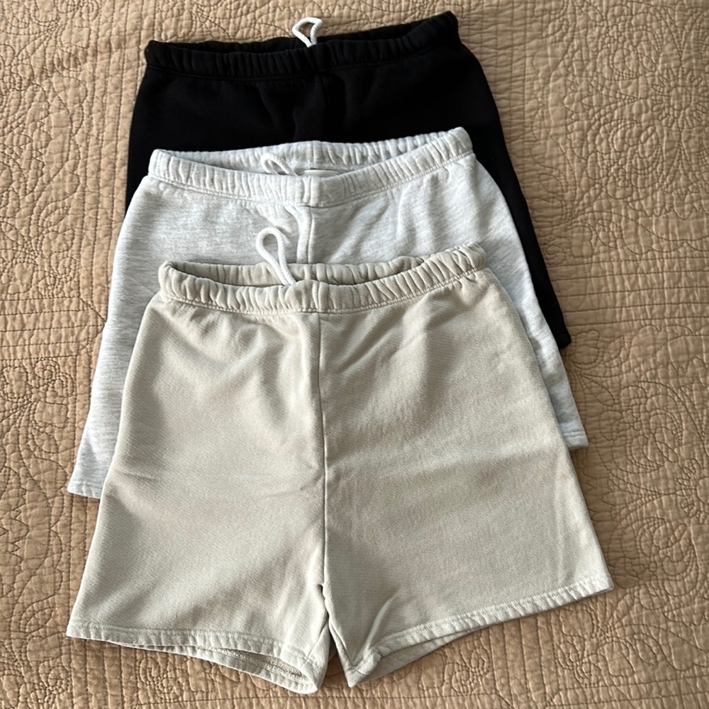 JOAH BROWN XS/S high waisted sweat shorts/comfy shorts with drawstring! *3 PACK*